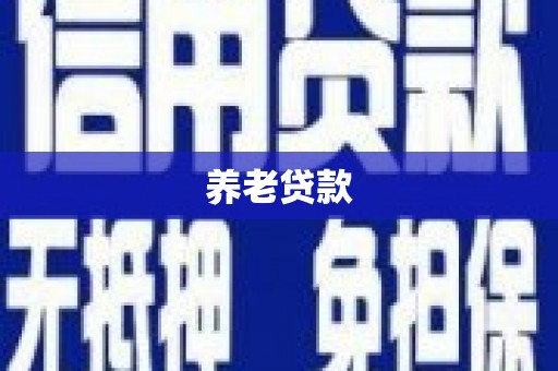 民勤养老贷款