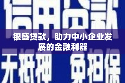 民勤银盛贷款，助力中小企业发展的金融利器