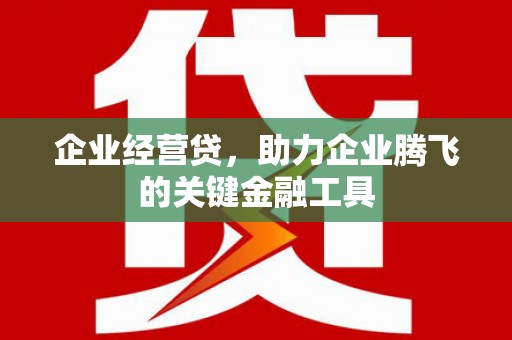 民勤企业经营贷，助力企业腾飞的关键金融工具