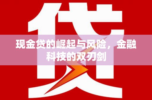 民勤现金贷的崛起与风险，金融科技的双刃剑