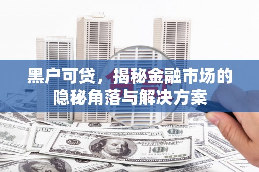 民勤黑户可贷，揭秘金融市场的隐秘角落与解决方案