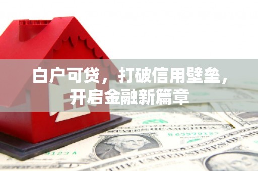 民勤白户可贷，打破信用壁垒，开启金融新篇章