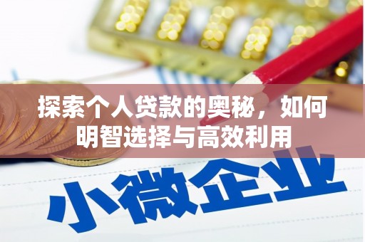 民勤探索个人贷款的奥秘，如何明智选择与高效利用