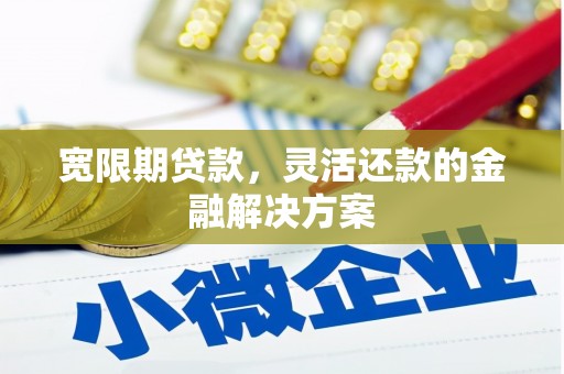 民勤宽限期贷款，灵活还款的金融解决方案