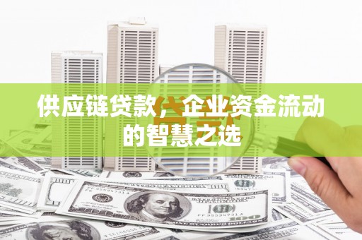 民勤供应链贷款，企业资金流动的智慧之选