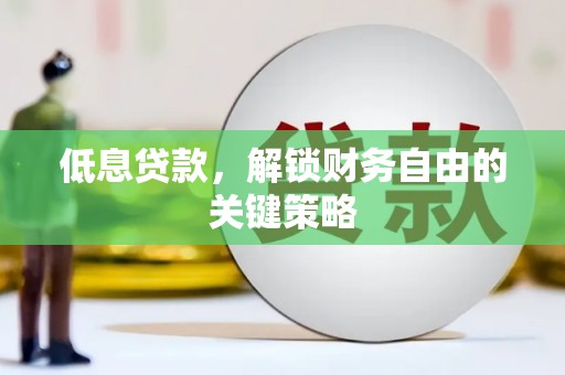 民勤低息贷款，解锁财务自由的关键策略