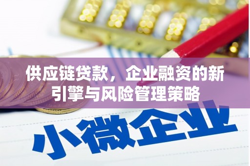 民勤供应链贷款，企业融资的新引擎与风险管理策略