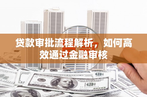 民勤贷款审批流程解析，如何高效通过金融审核