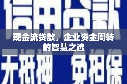 民勤现金流贷款，企业资金周转的智慧之选