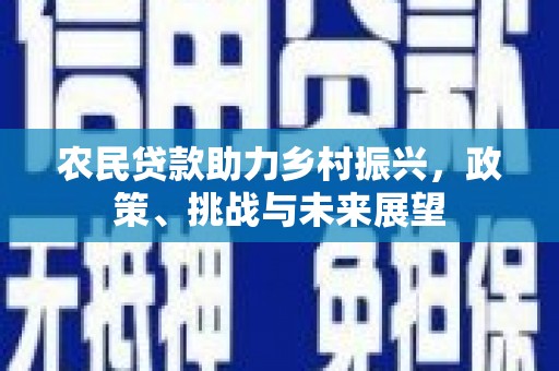 民勤农民贷款助力乡村振兴，政策、挑战与未来展望