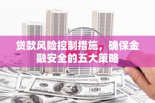 民勤贷款风险控制措施，确保金融安全的五大策略