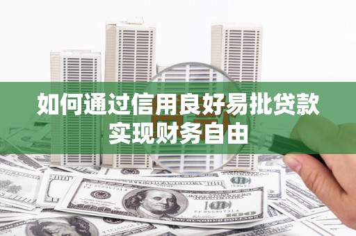 民勤如何通过信用良好易批贷款实现财务自由