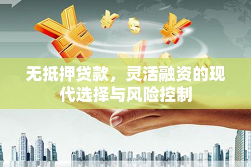 民勤无抵押贷款，灵活融资的现代选择与风险控制