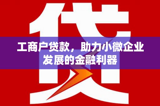 民勤工商户贷款，助力小微企业发展的金融利器