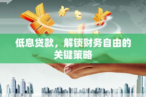民勤低息贷款，解锁财务自由的关键策略