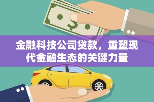 民勤金融科技公司贷款，重塑现代金融生态的关键力量