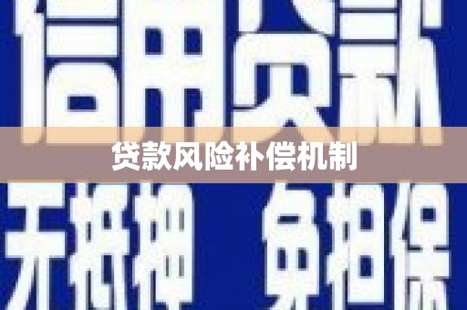 民勤贷款风险补偿机制