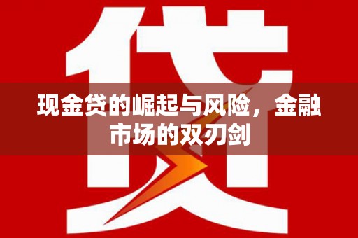 民勤现金贷的崛起与风险，金融市场的双刃剑