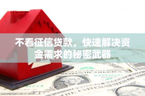 民勤不看征信贷款，快速解决资金需求的秘密武器