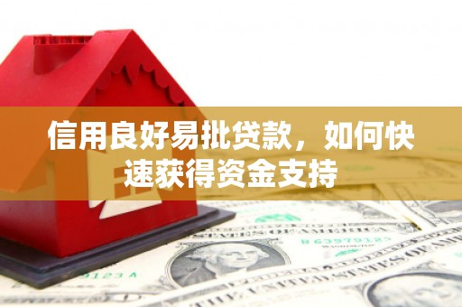 民勤信用良好易批贷款，如何快速获得资金支持