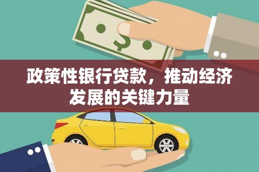 民勤政策性银行贷款，推动经济发展的关键力量