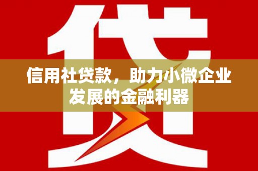 民勤信用社贷款，助力小微企业发展的金融利器