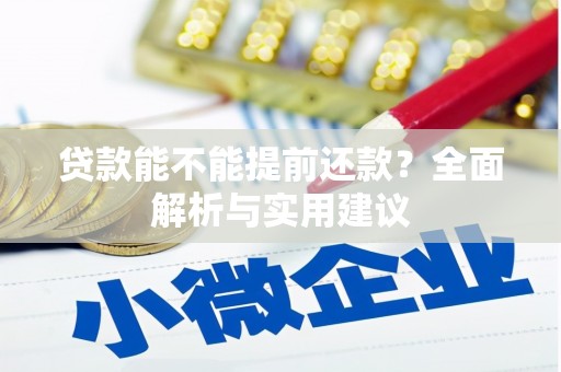 民勤贷款能不能提前还款？全面解析与实用建议