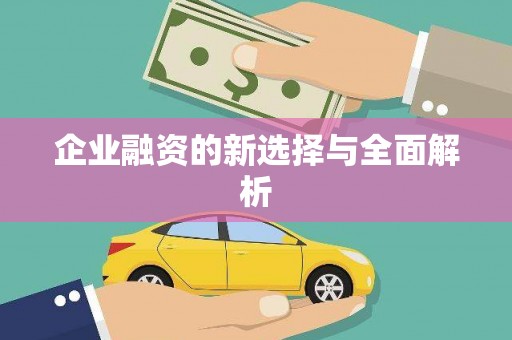 民勤企业融资的新选择与全面解析